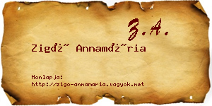 Zigó Annamária névjegykártya